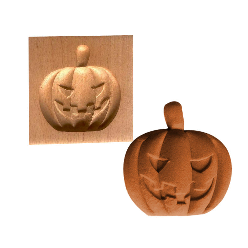 Cross-Border Cookie Mold Cutter Beech Cookie Shortbread Wooden Cookie Mold Biscuit Mold Flower