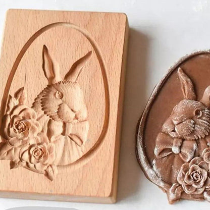 Cross-Border Cookie Mold Cutter Beech Cookie Shortbread Wooden Cookie Mold Biscuit Mold Flower