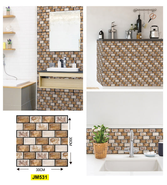 lusailstore - 3d peel and stick wall tiles brick