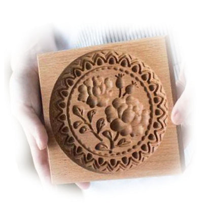 Cross-Border Cookie Mold Cutter Beech Cookie Shortbread Wooden Cookie Mold Biscuit Mold Flower