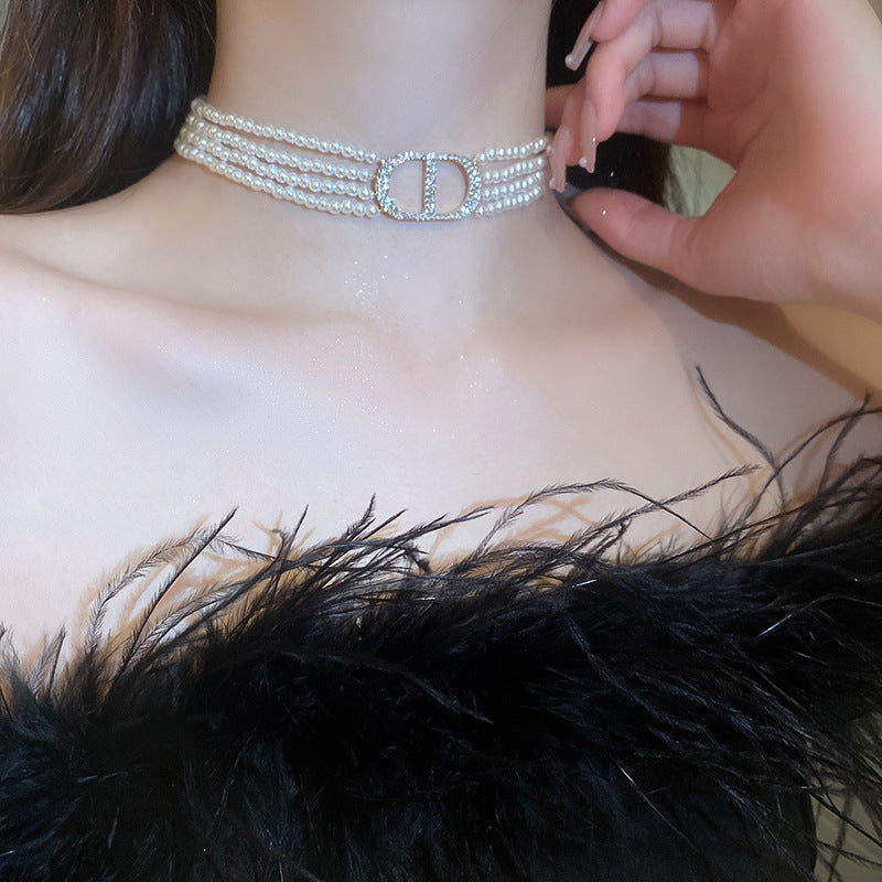 lusailstore - Magnetic heart-shaped pearl pendant necklace