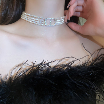 lusailstore - Magnetic heart-shaped pearl pendant necklace