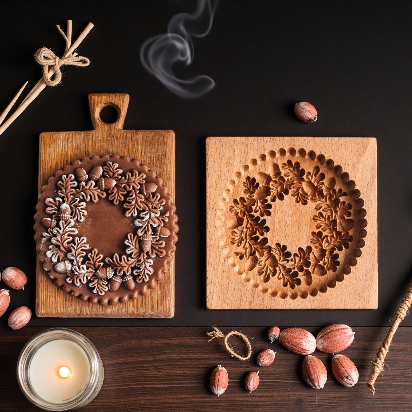 Cross-Border Cookie Mold Cutter Beech Cookie Shortbread Wooden Cookie Mold Biscuit Mold Flower