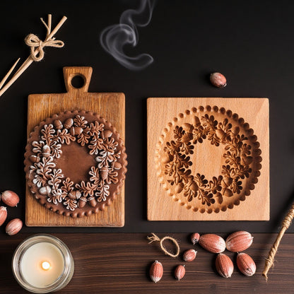 Cross-Border Cookie Mold Cutter Beech Cookie Shortbread Wooden Cookie Mold Biscuit Mold Flower