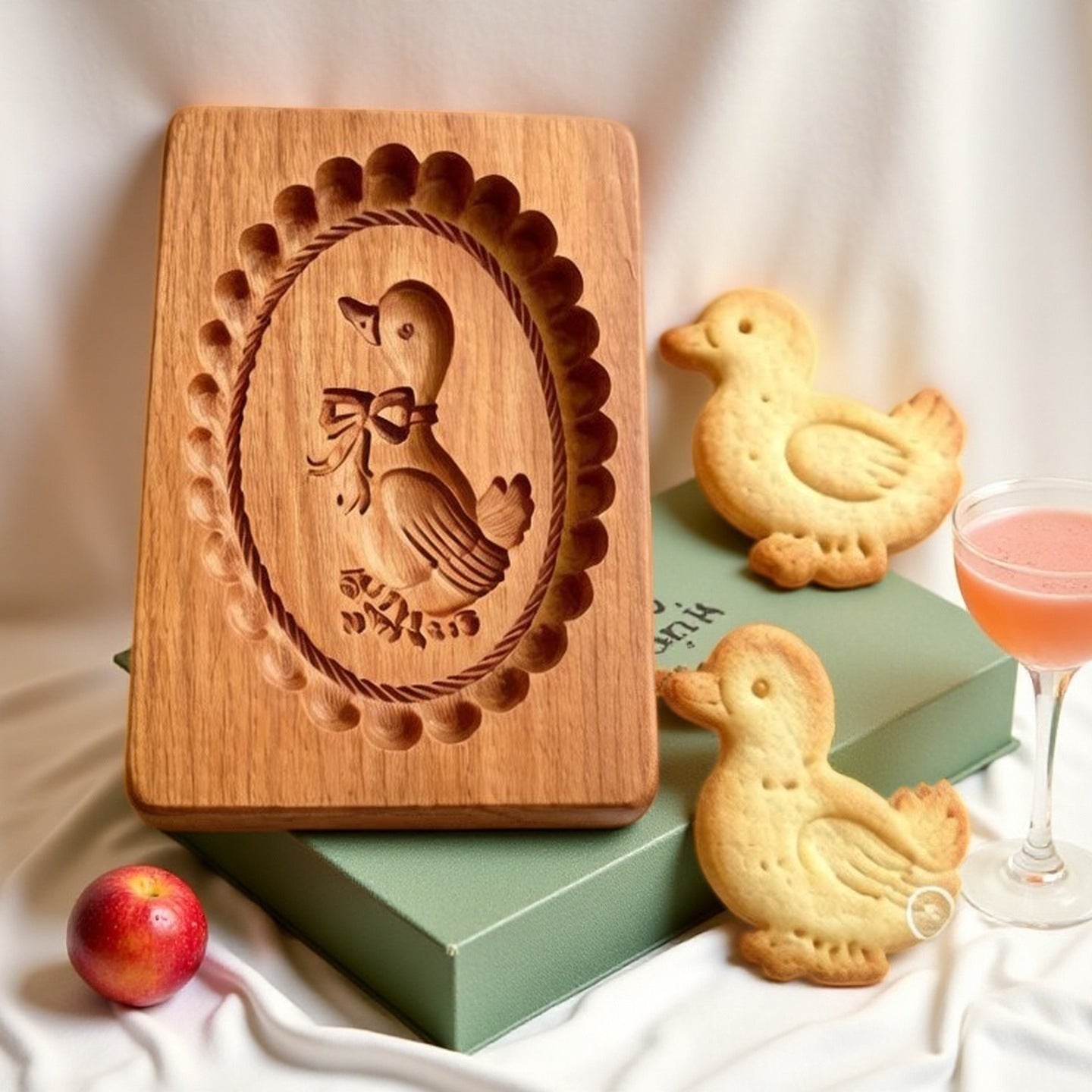 Cross-Border Cookie Mold Cutter Beech Cookie Shortbread Wooden Cookie Mold Biscuit Mold Flower