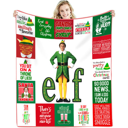 lusailstore - christmas green fluffy grinch flannel blankets