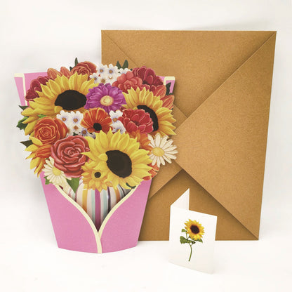 lusailstore - Mother's Day 3D Blessing Bouquethide Envelope