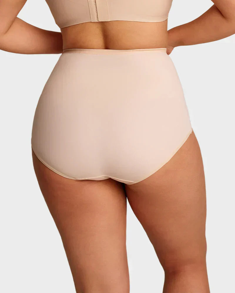 lusailstore - Plus-Size High-Waist Cross Tummy Control Panties