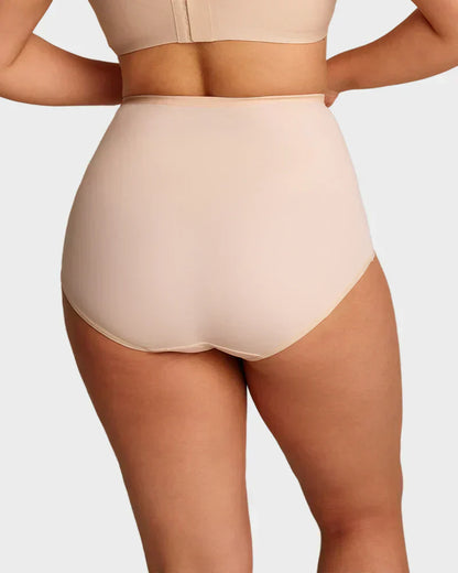 lusailstore - Plus-Size High-Waist Cross Tummy Control Panties