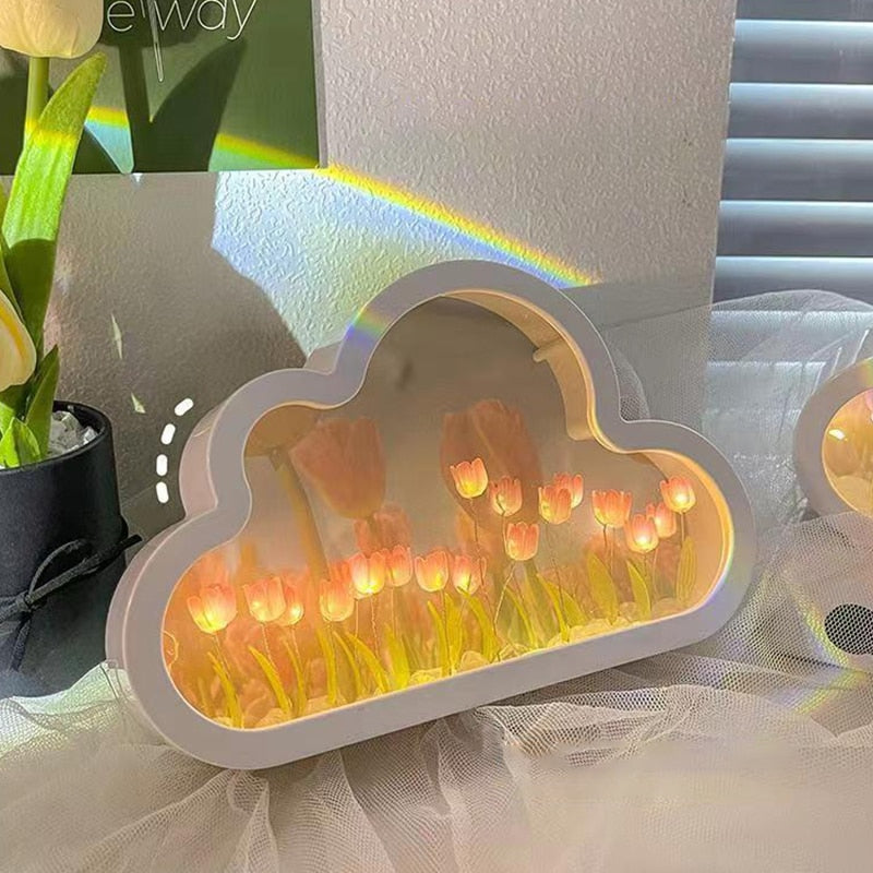 lusailstore - diy tulip mirror night light