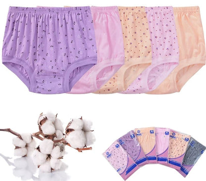lusailstore -Plus size high-waisted women's pure cotton underwear