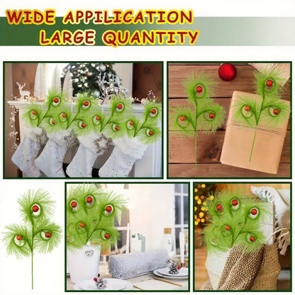 lusailstore - christmas reed grass elf ball simulation green plants