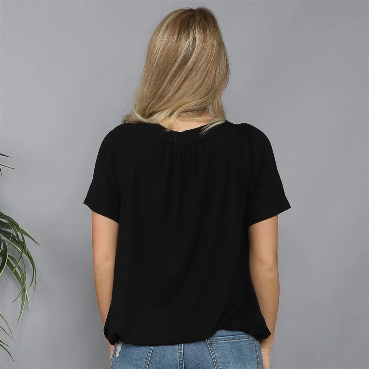 💃Huge Sale 53% OFF🔥Solid Color Pleat Design T-shirt Top