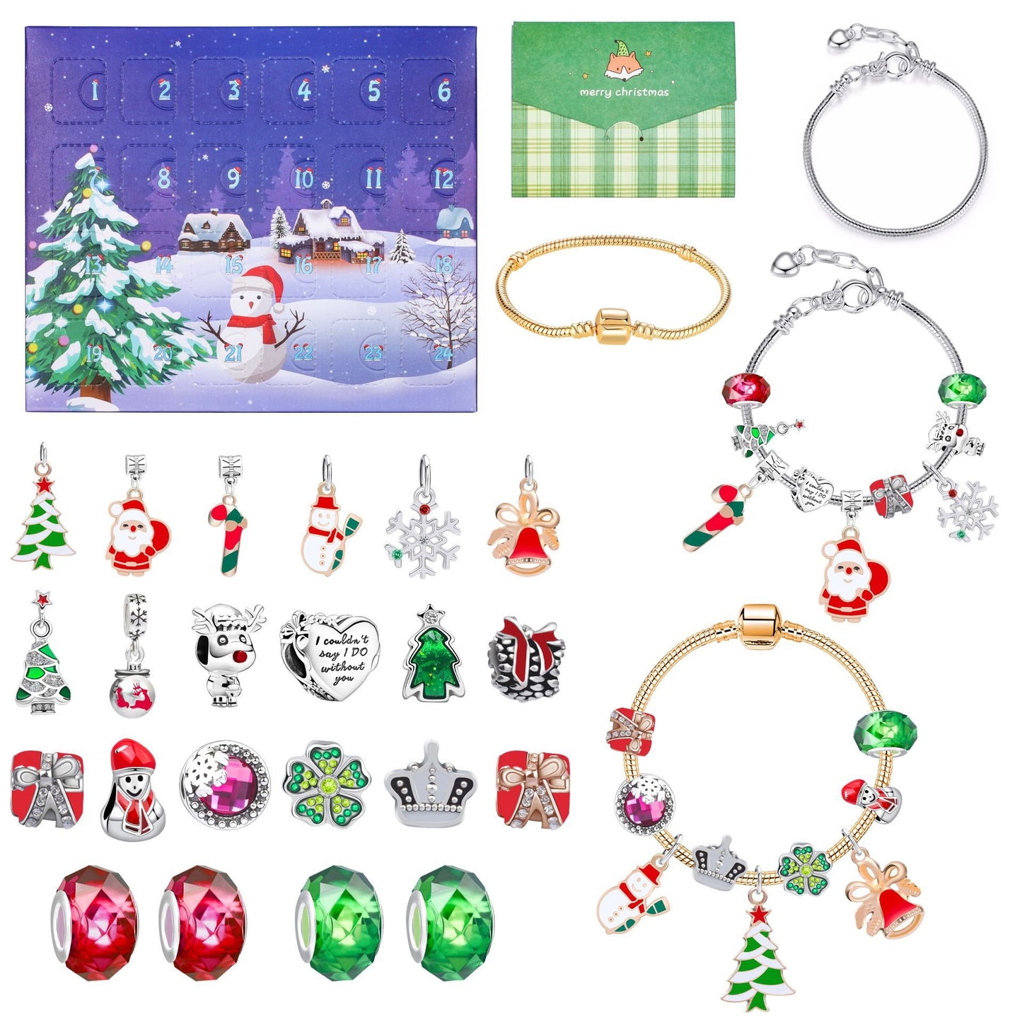 lusailstore - diy christmas advent calendar bracelets set