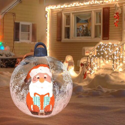 lusailstore - PVC Transparent Inflatable Santa Claus Balloon with Light