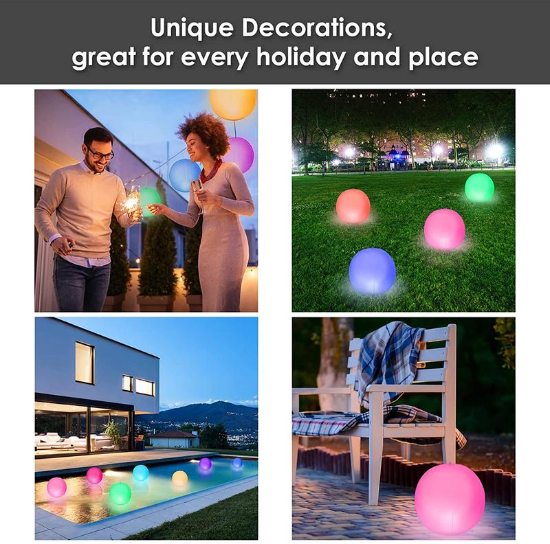 lusailstore - led light 16 colors glowing beach balls