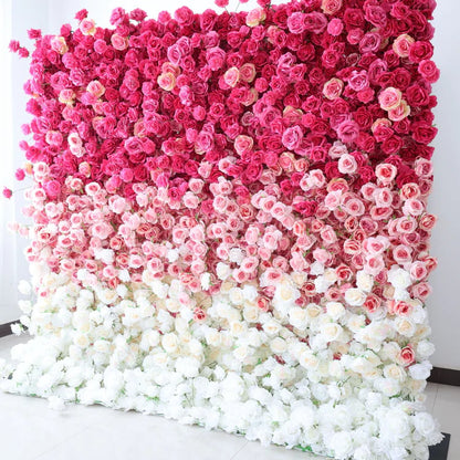 lusailstore - handmade roll-up fabric flower wall