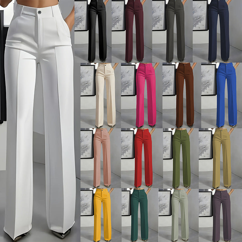lusailstore -Women's High Waisted Slim Formal Pants