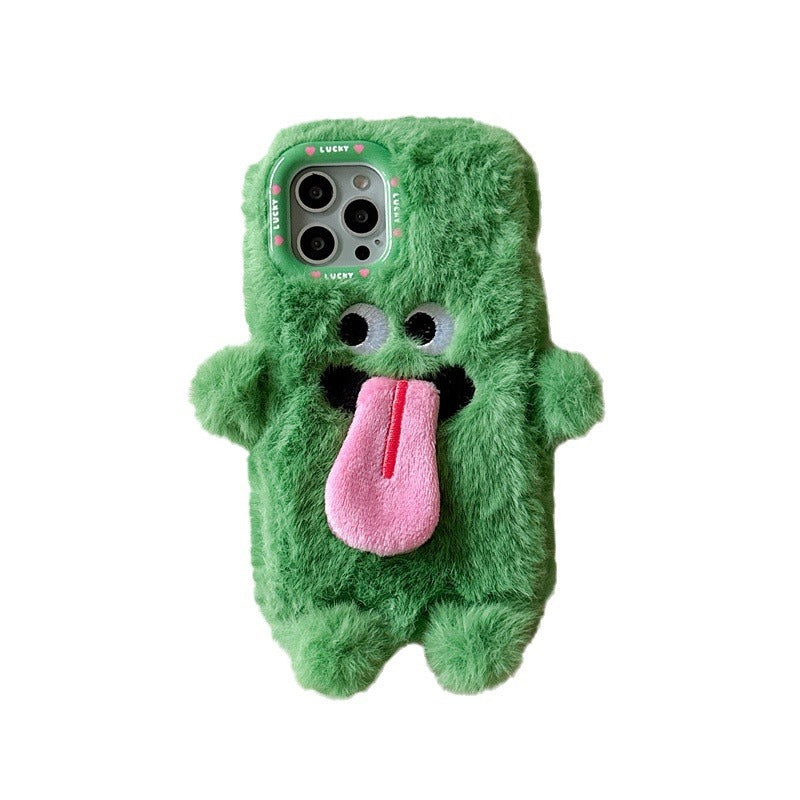 lusailstore - Funny tongue sticking out plush phone case