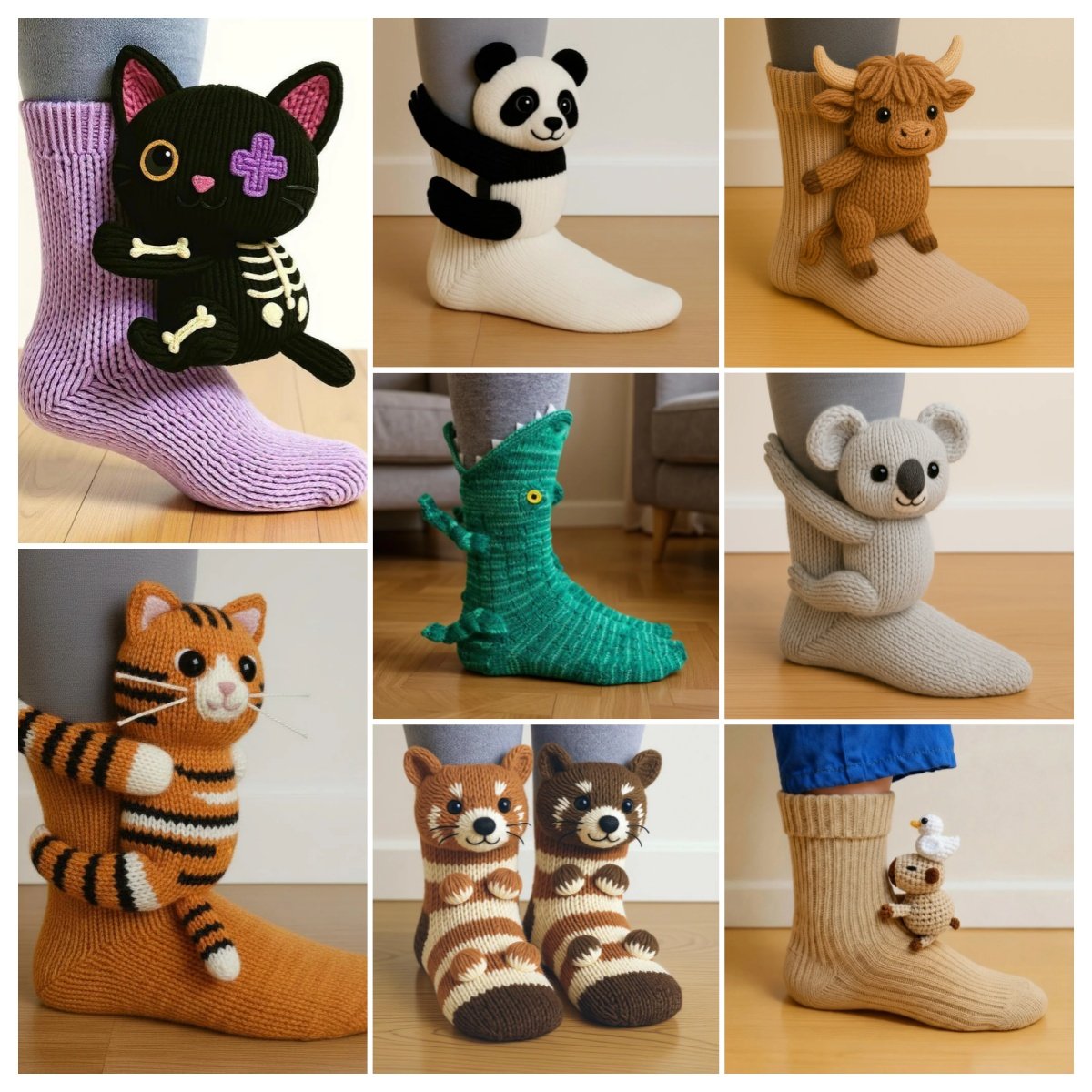 lusailstore - 3D Funny Animal Hug Socks