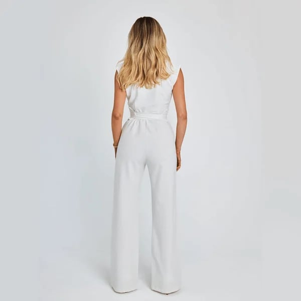 lusailstore - Women's Sleeveless Wide-Leg Jumpsuit