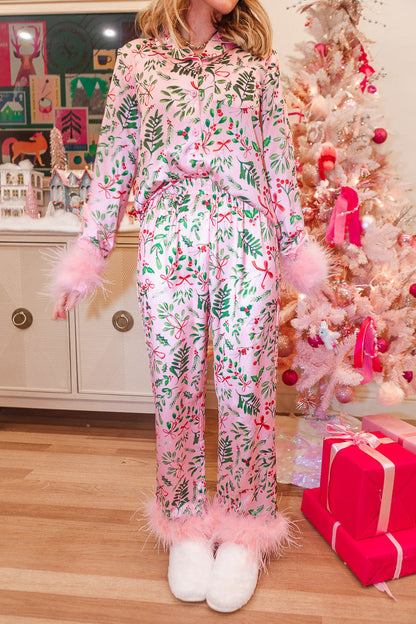 lusailstore - Bianca Pink Christmas Pajama Set