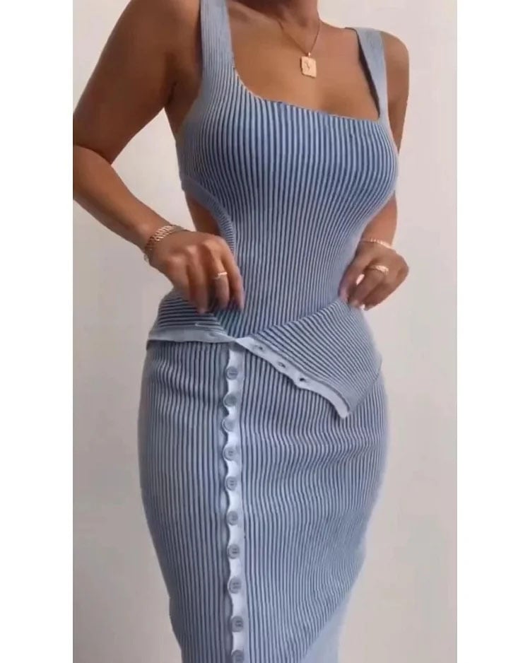 🎁Huge Sale 62% OFF💖Sexy Vest knit Irregular Suit Dress