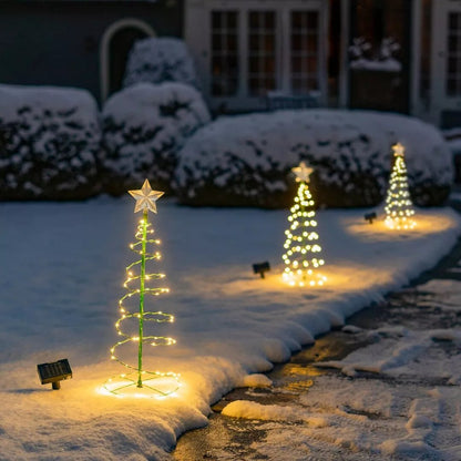 lusailstore - Solar LED Metal Christmas Tree