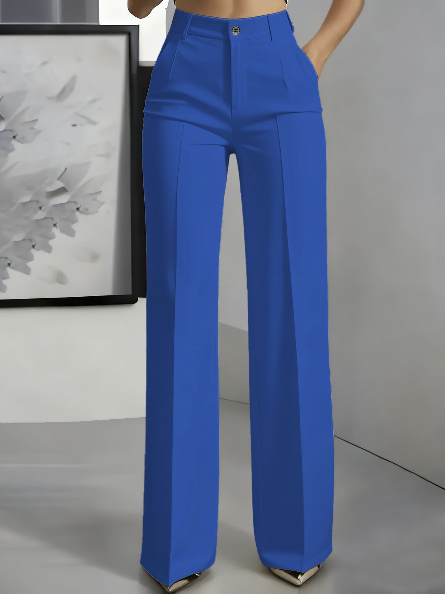 lusailstore -Women's High Waisted Slim Formal Pants