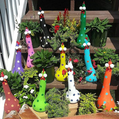 lusailstore - long neck big eye chicken ornaments decor