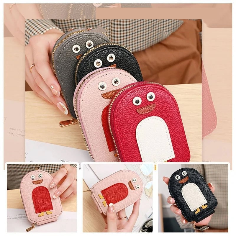 lusailstore - Cute Penguins PU Credit Card Coin Wallet