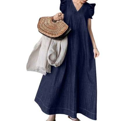 💃Huge Sale 53% OFF🔥Denim V-neck Long Dress