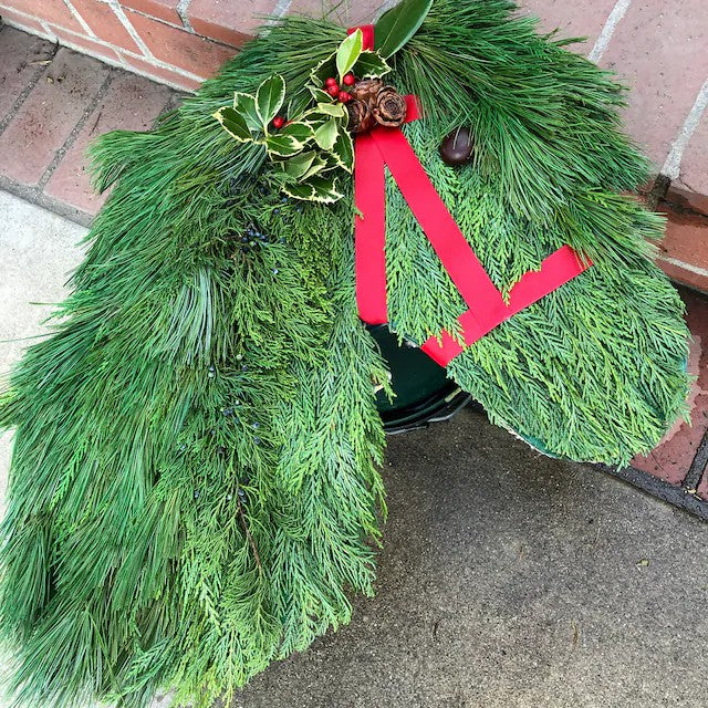 lusailstore - horse head christmas door wreath