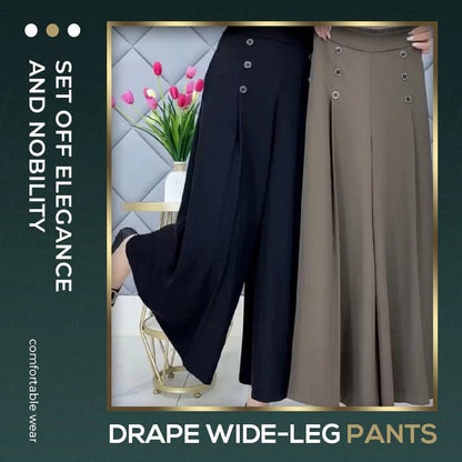 lusailstore - Stylish Pleated Wide-leg Pants