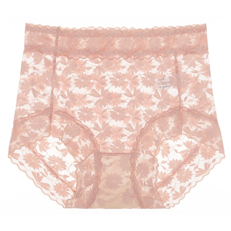 lusailstore-Sexy Seamless Thin Lace Silk Care Panties