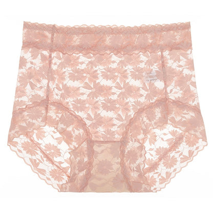 lusailstore-Sexy Seamless Thin Lace Silk Care Panties