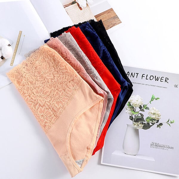 lusailstore- Ladies high waist cotton lace panties