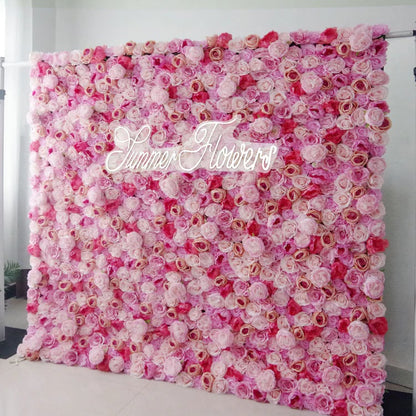 lusailstore - handmade roll-up fabric flower wall