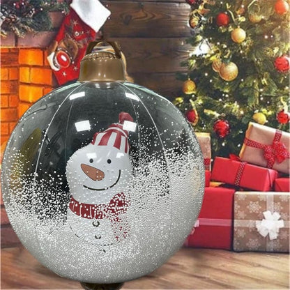 lusailstore - PVC Transparent Inflatable Santa Claus Balloon with Light