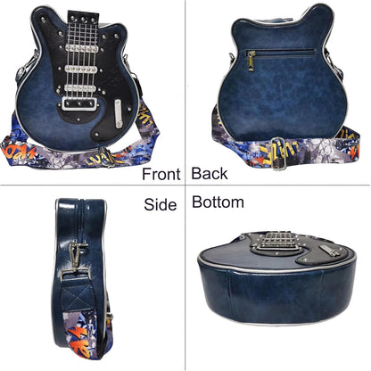 lusailstore - Guitar Shaped Crossbody Shoulder Bag