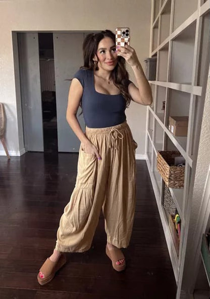 lusailstore -pockets summer harem pants