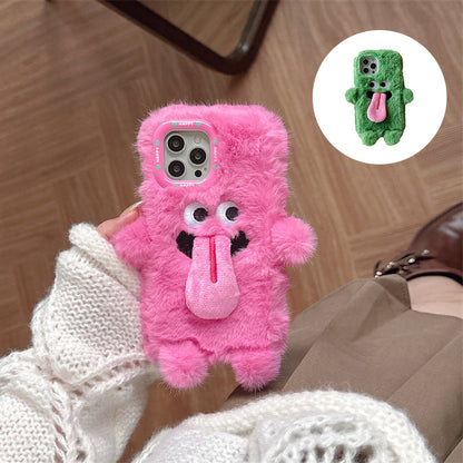 lusailstore - Funny tongue sticking out plush phone case