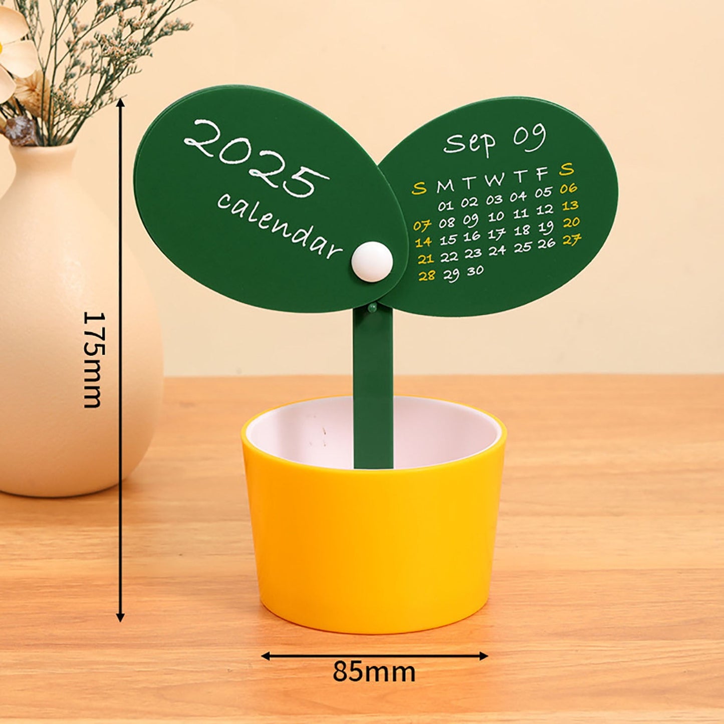 lusailstore - 2025 Cute Flower Pot Pen Holder Calendar