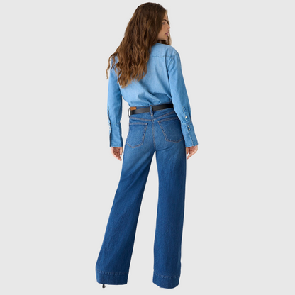 lusailstore - Tall Wide Leg Denim Trouser