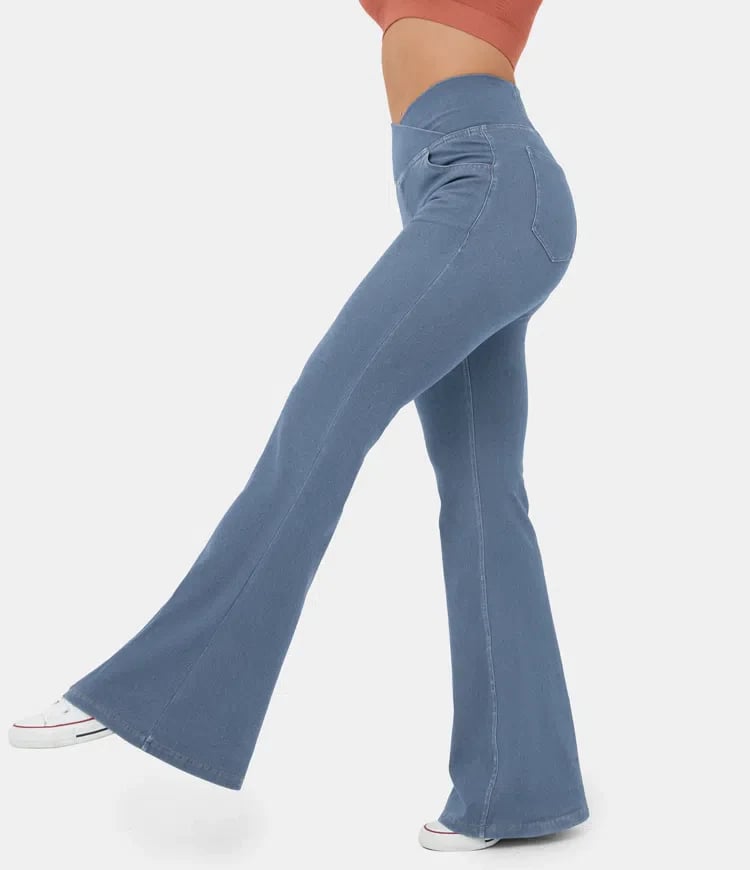 lusailstore - high waist flare jeans