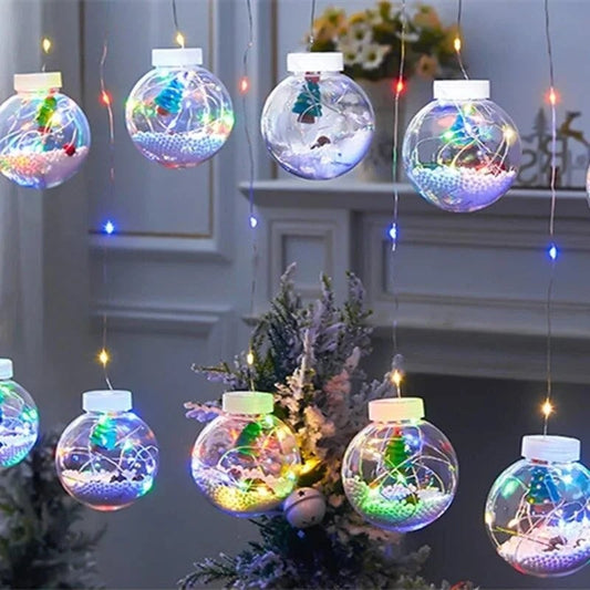 lusailstore - Christmas Led Wishing Ball String Lights Decorations