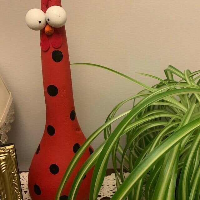 lusailstore - long neck big eye chicken ornaments decor