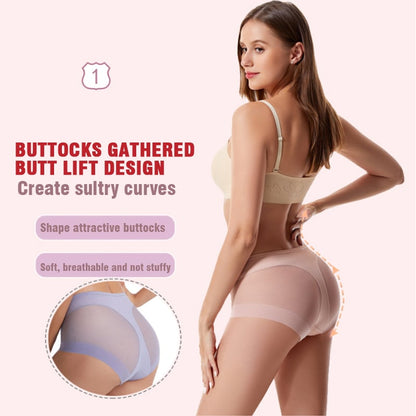 lusailstore - High Waist Ice Silk Seamless Body Shaping Panties