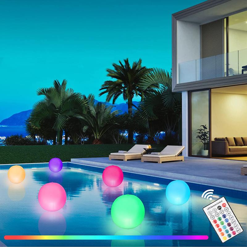 lusailstore - led light 16 colors glowing beach balls