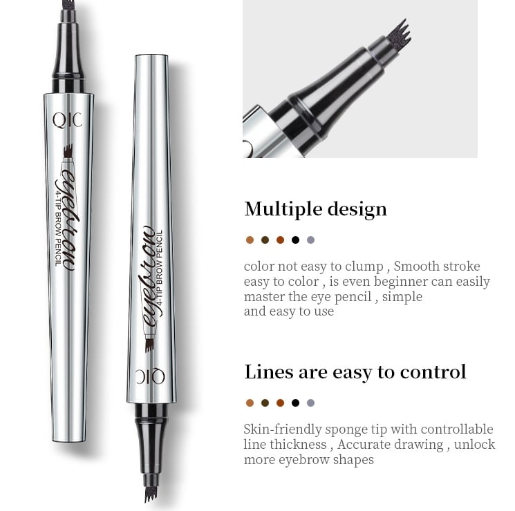 lusailstore - 3D Waterproof 4 Fork Tip Eyebrow Pencil